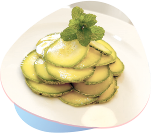 Salada de abobrinha com hortelã
