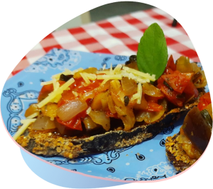 Brusqueta de berinjela